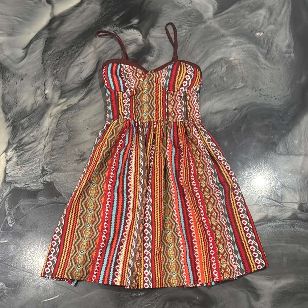 American Rag Striped Sundress light padding adjustable straps
